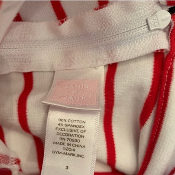 Janie and Jack Sailor Nautical Dress Red White 3T - Picture 5 of 6